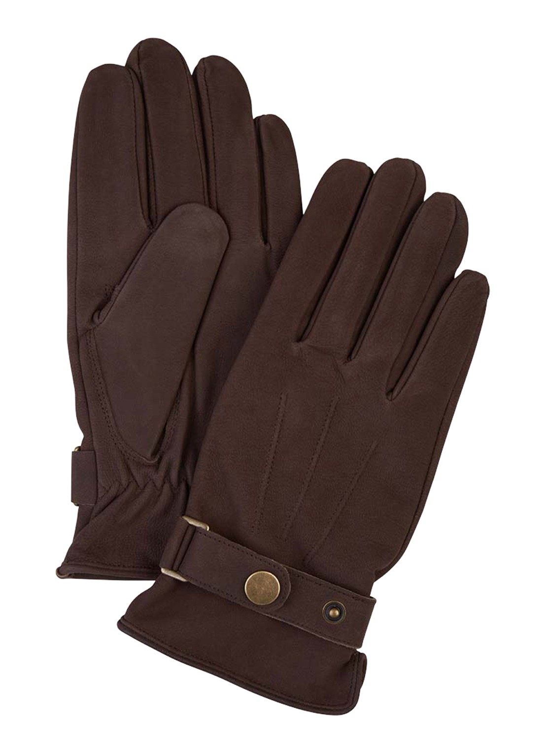 Profuomo Handschoen van leer - voorkant bruin