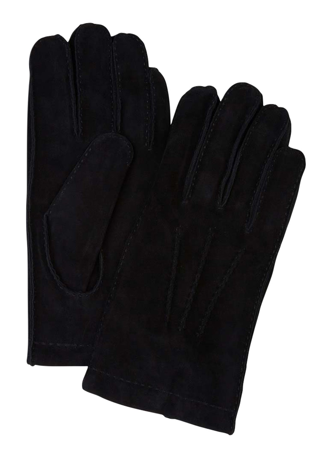 Profuomo Handschoen van suède - voorkant 2 zwart