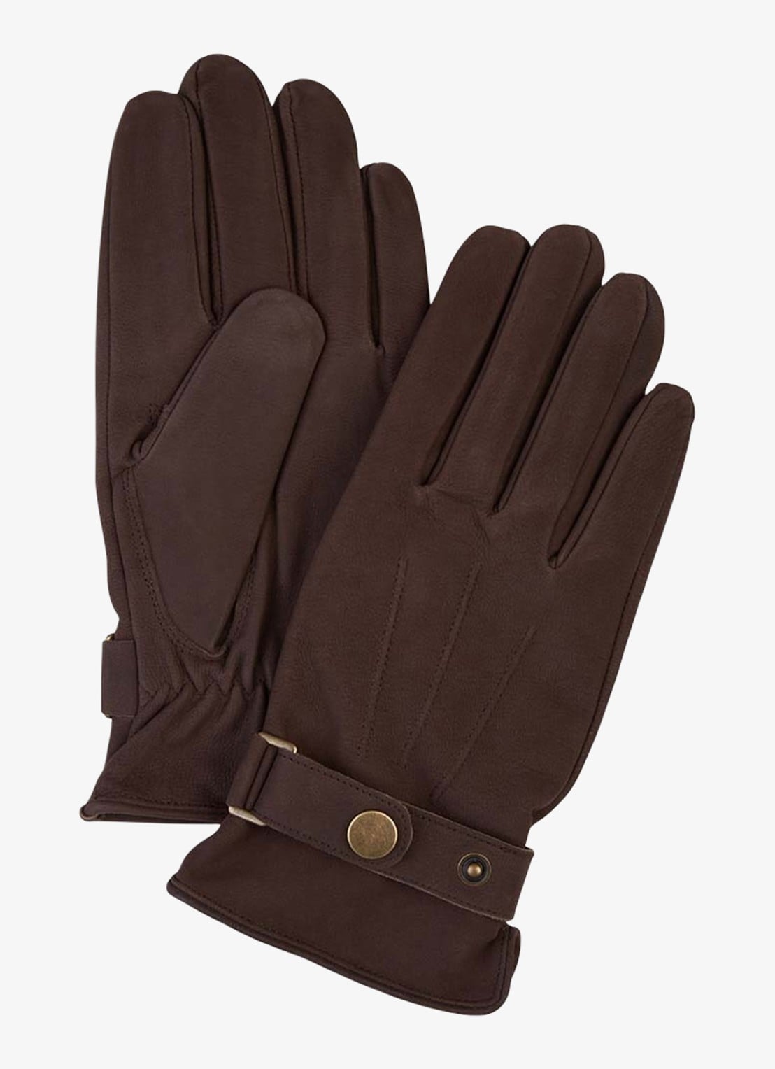 Profuomo Handschoenen van leer - voorkant bruin