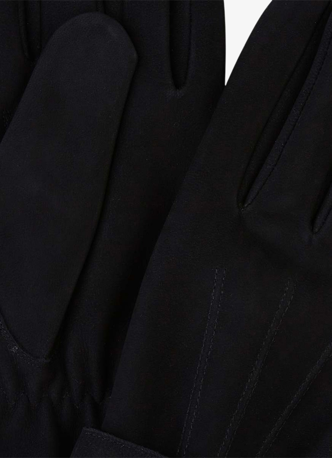 Profuomo Handschoenen van leer - detail zwart