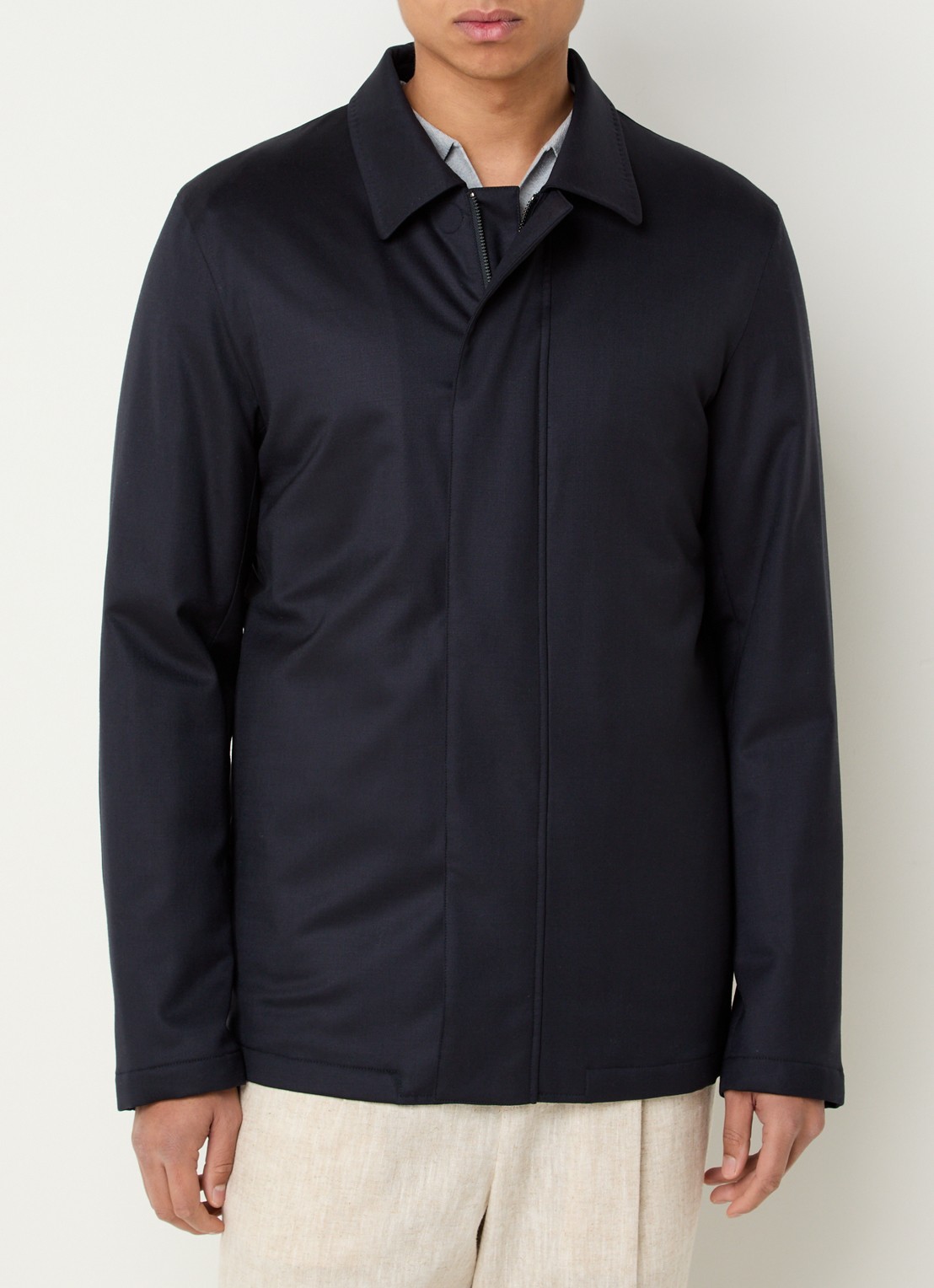 Profuomo Jack van wol - detail donkerblauw