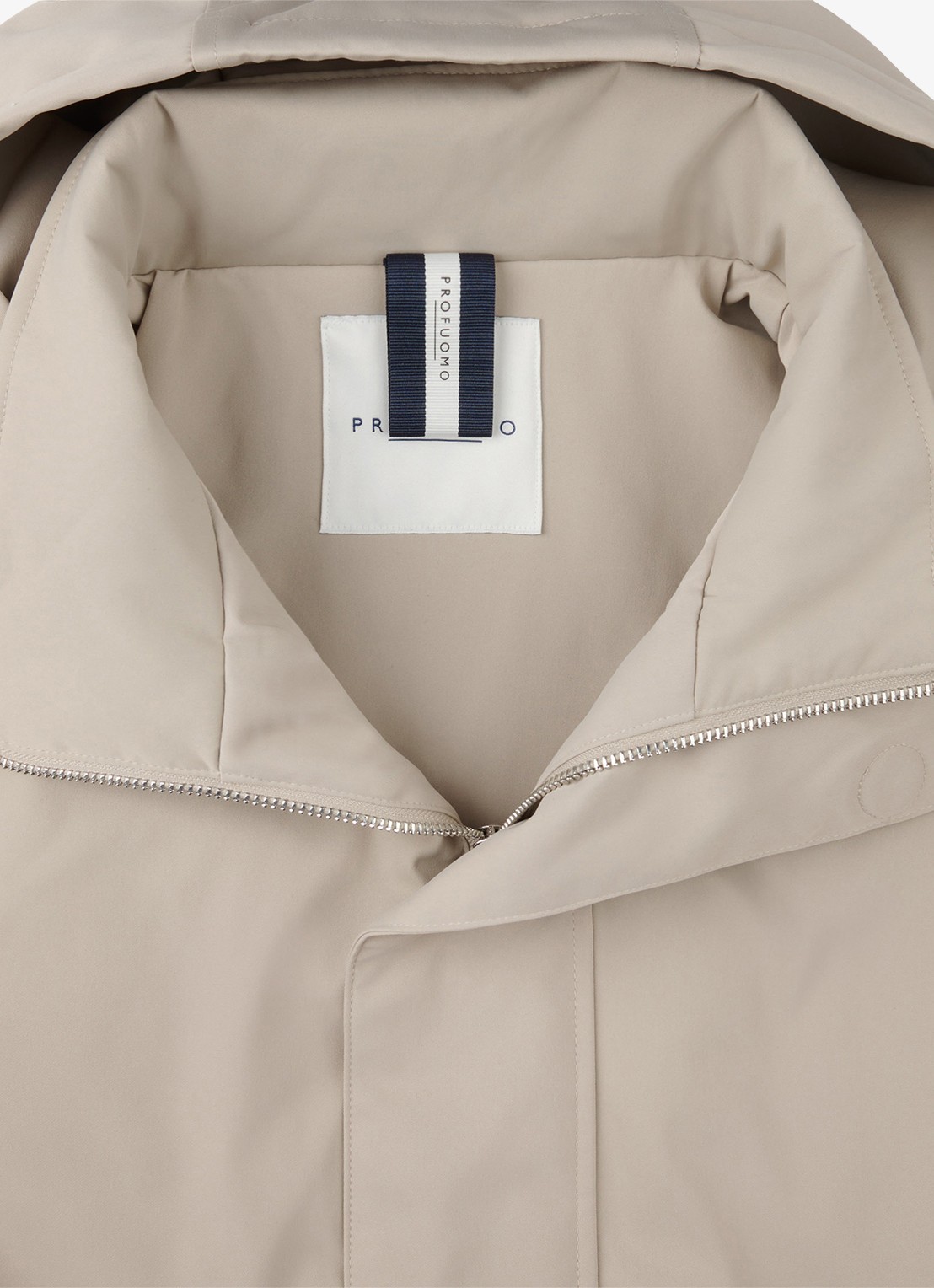Profuomo Jas met capuchon - detail 5 beige
