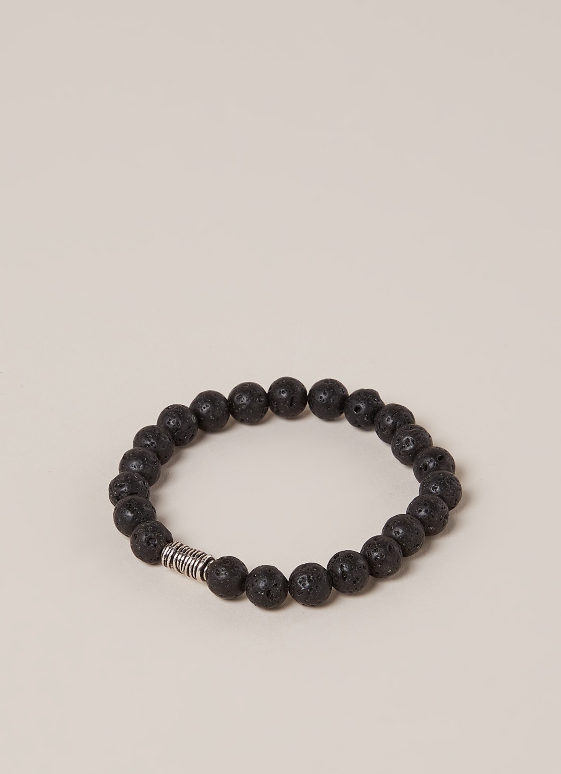 Profuomo Kralenarmband met lavasteen PP1K000209 - voorkant 2 zwart