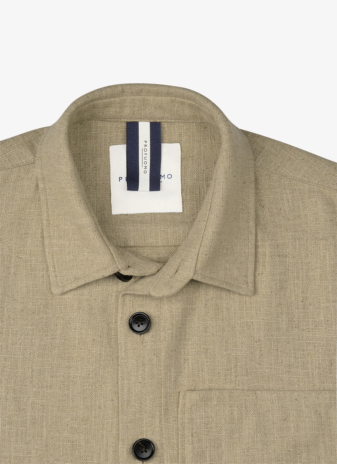 Profuomo Linen overshirt - detail 6 beige