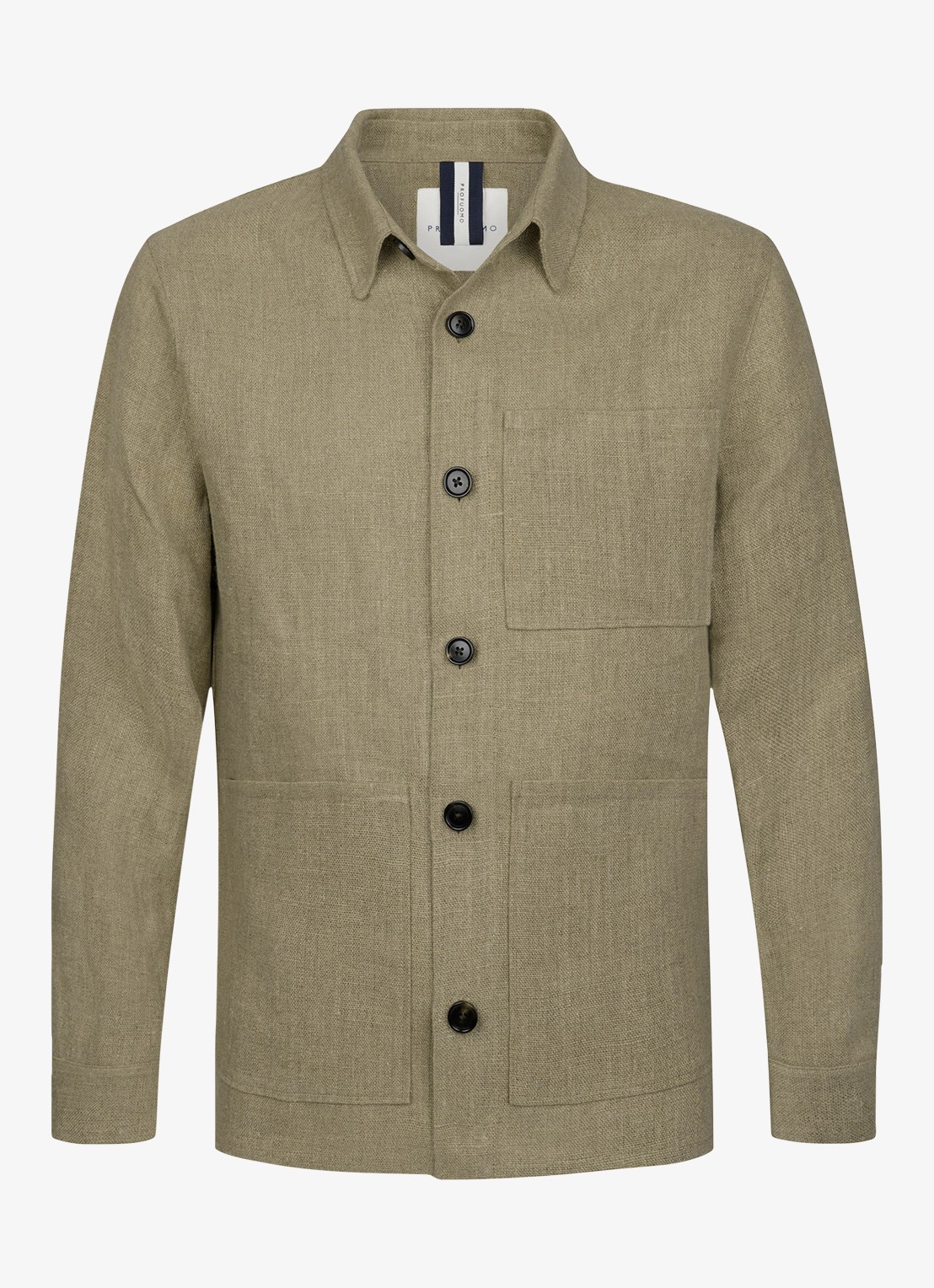 Profuomo Linen overshirt - detail 4 beige