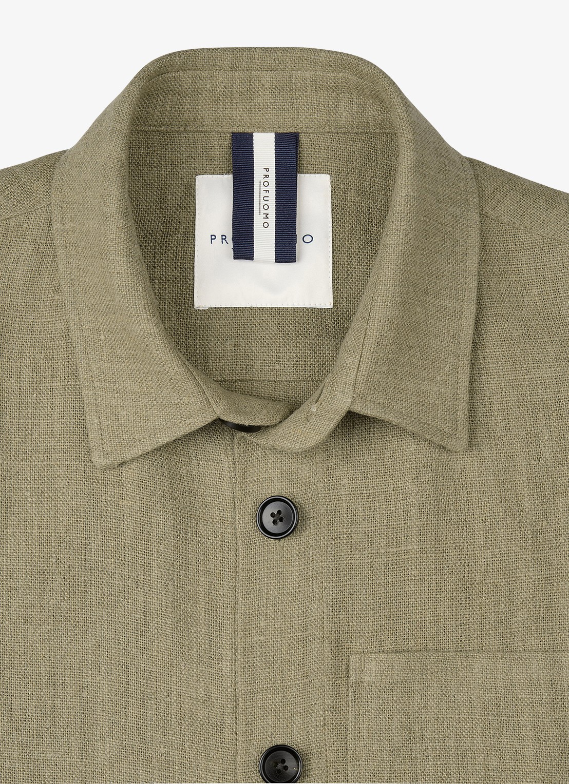 Profuomo Linen overshirt - detail 5 beige