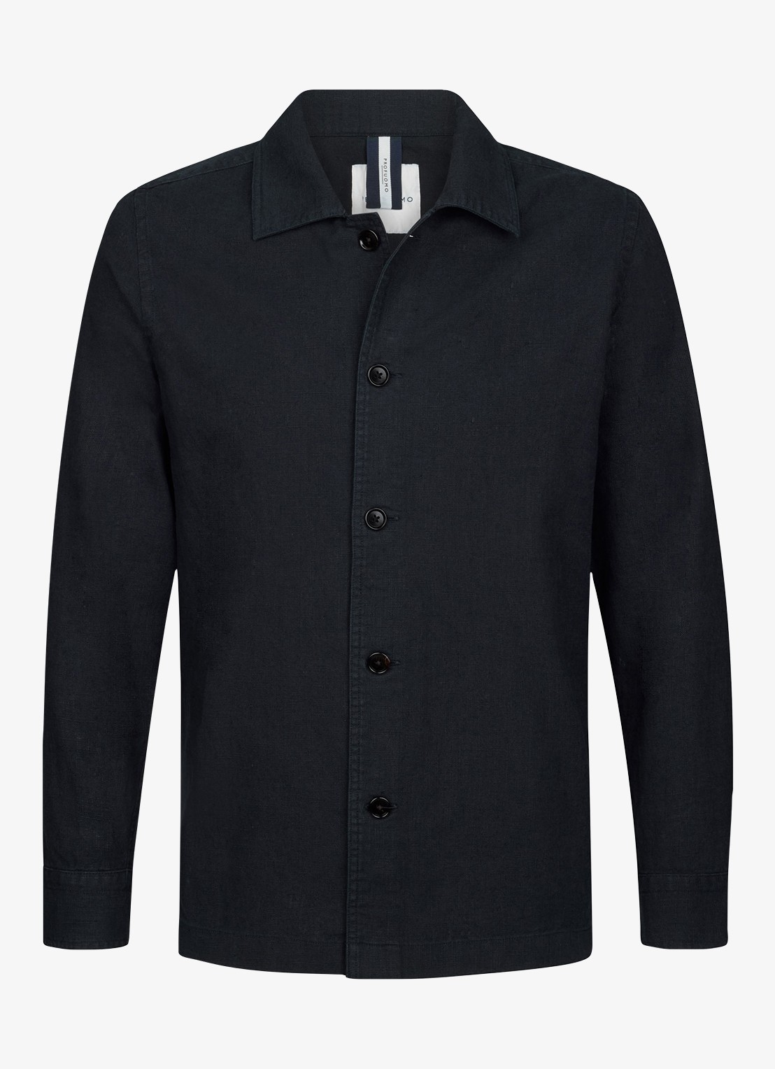 Profuomo Linen overshirt - voorkant blauw