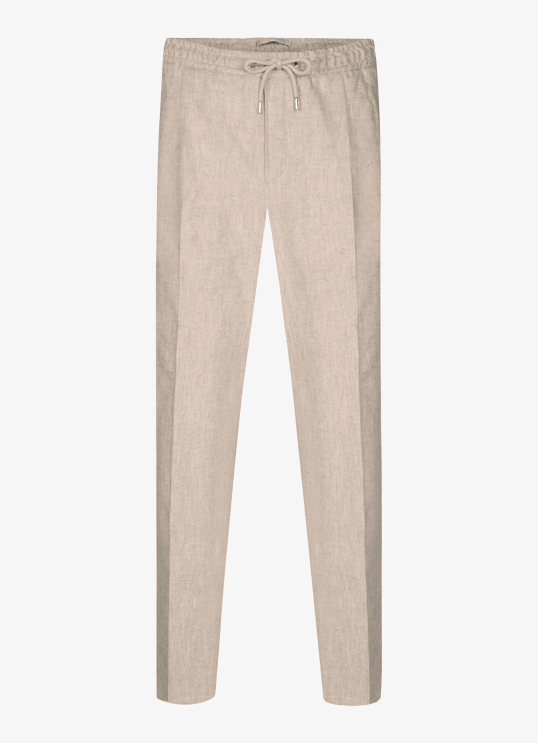 Profuomo Loose fit broek in linnenblend - voorkant 2 beige