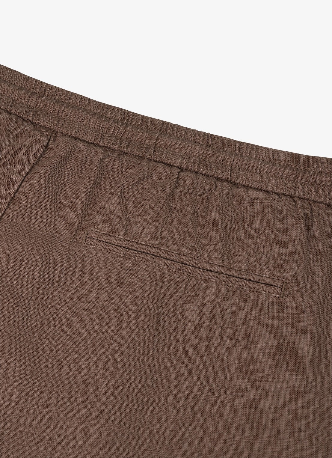 Profuomo Loose fit broek in linnenblend - detail 6 clay
