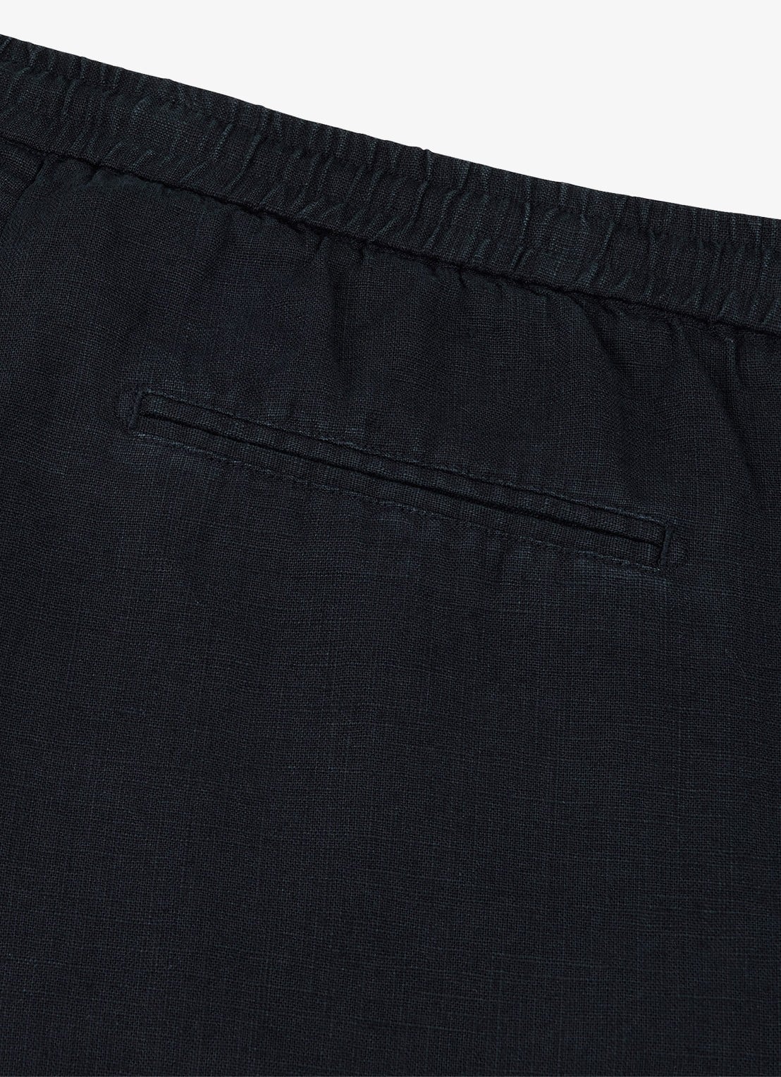 Profuomo Loose fit broek in linnenblend - detail 5 blauw