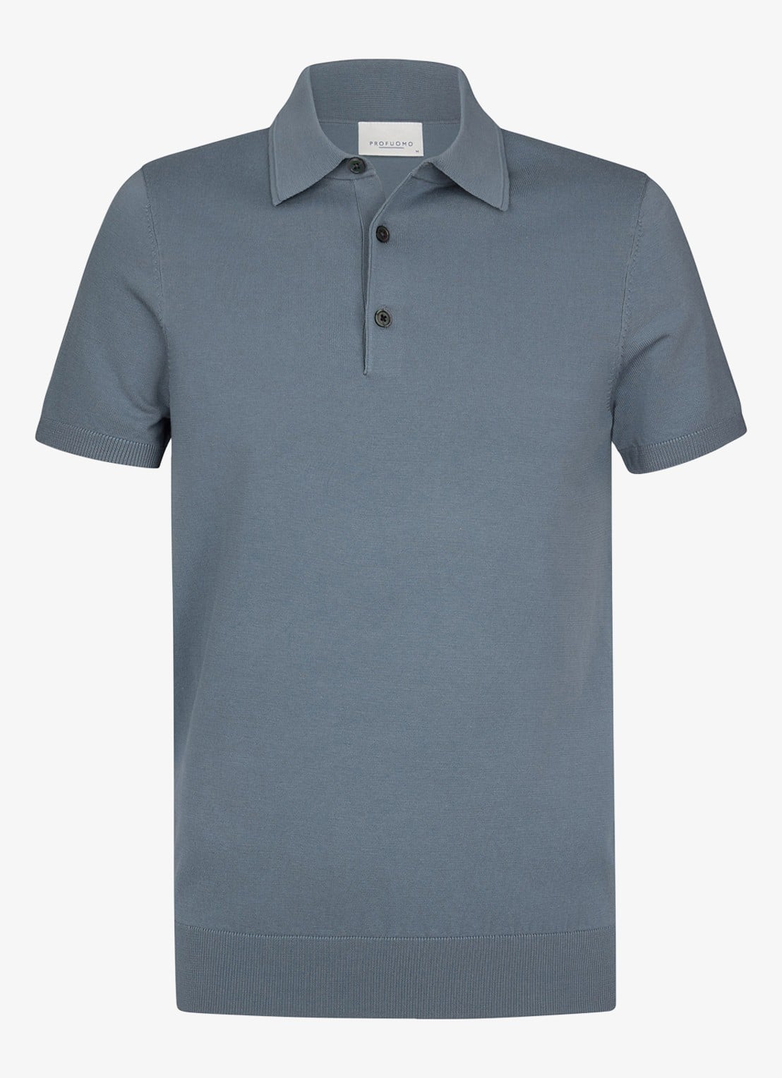 Profuomo Luxury basic polo in lyocell blend - voorkant 5 blauwgrijs