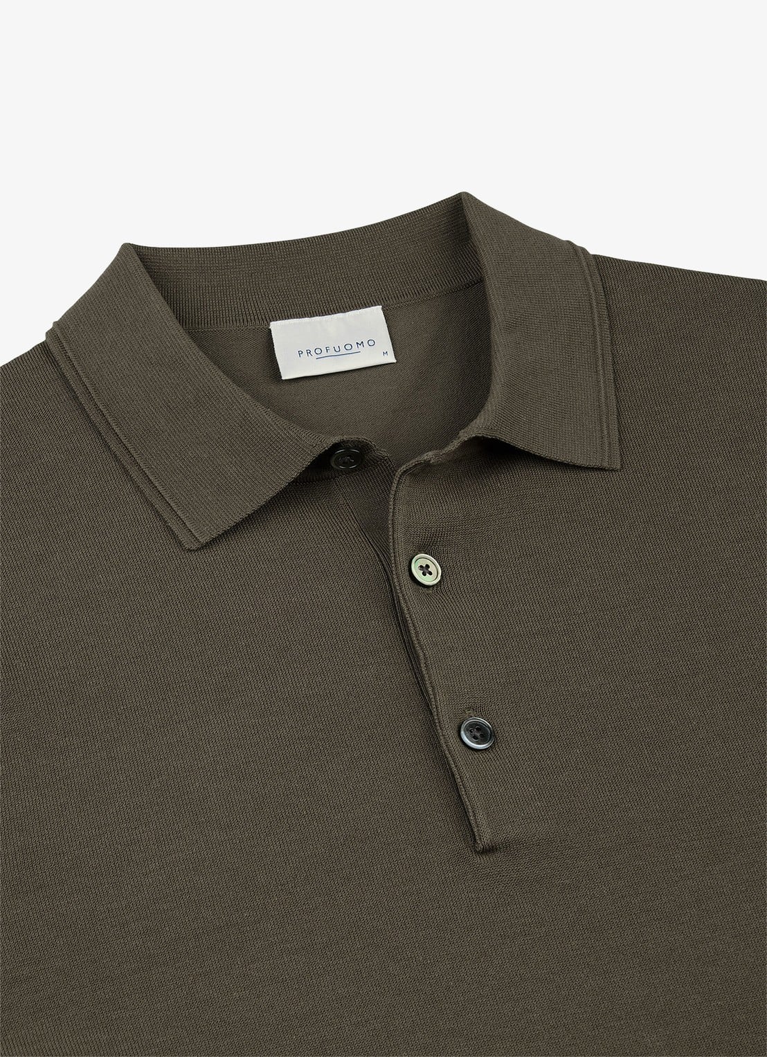 Profuomo Luxury basic polo in lyocell blend - detail 6 bruin