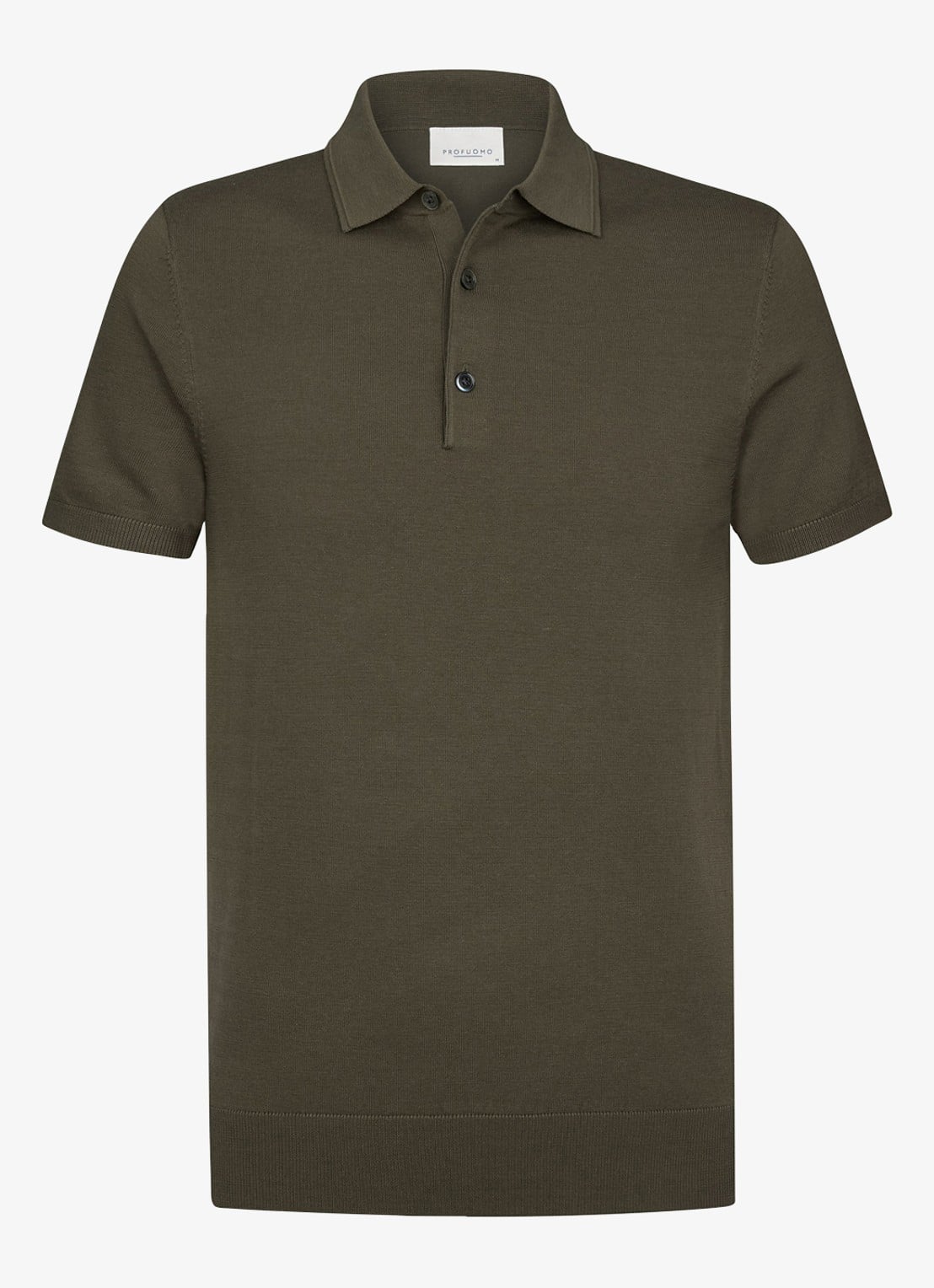 Profuomo Luxury basic polo in lyocell blend - voorkant 2 bruin