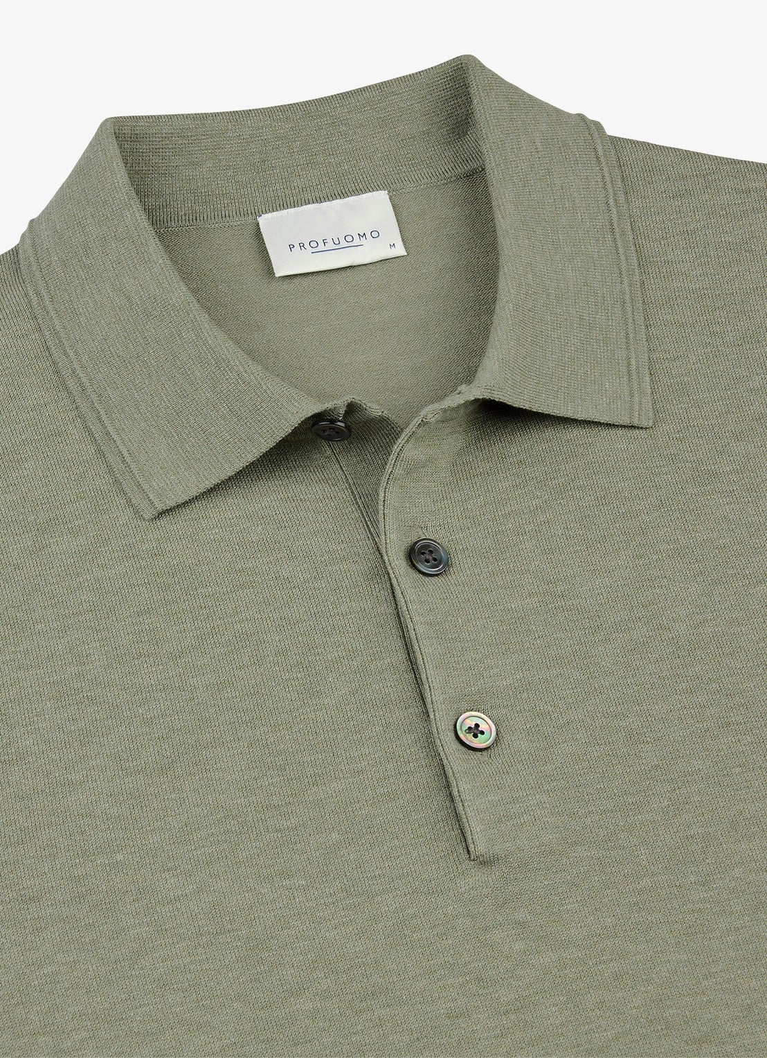 Profuomo Luxury basic polo in lyocell blend - detail 3 groen