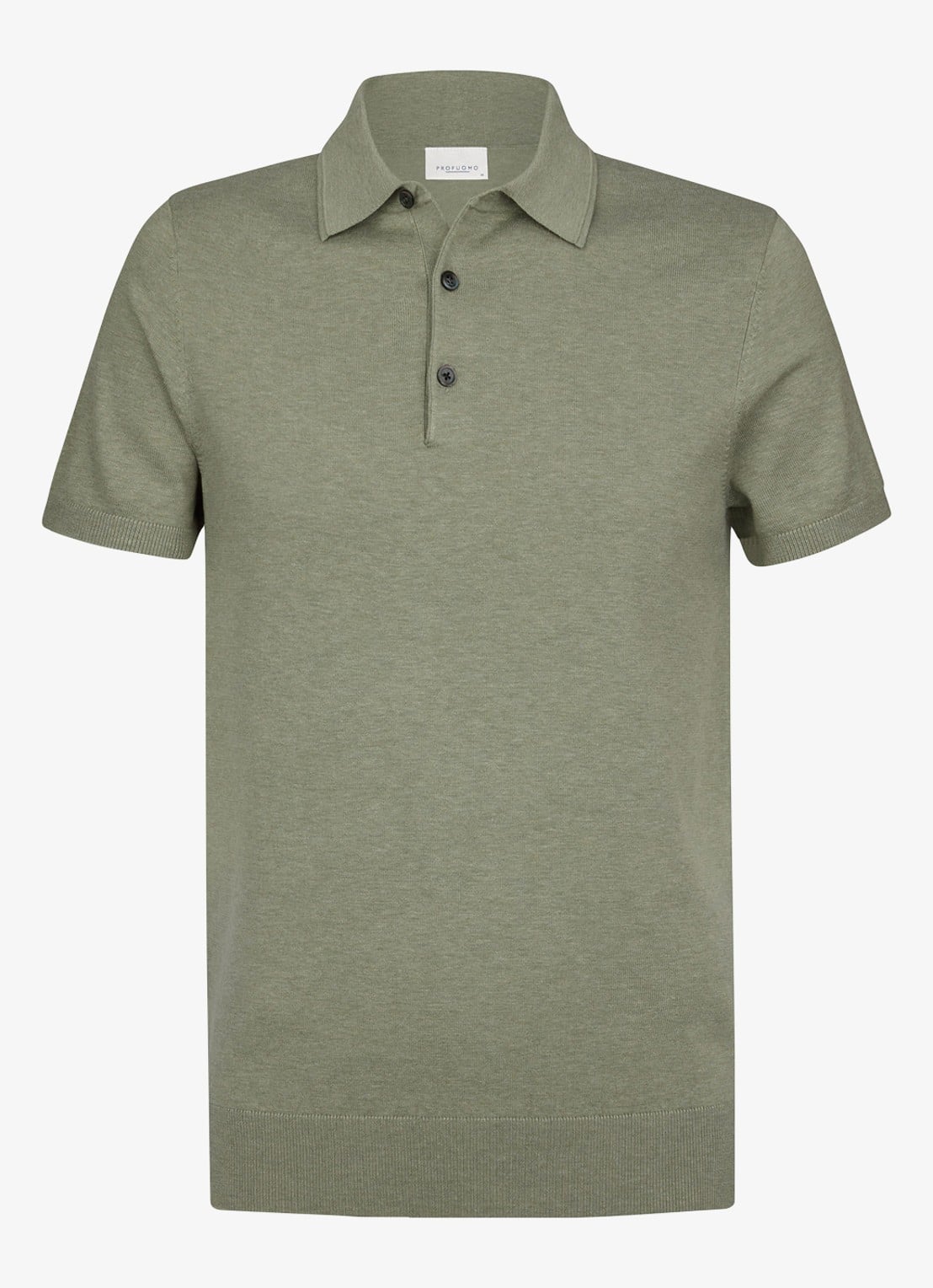 Profuomo Luxury basic polo in lyocell blend - voorkant 5 groen