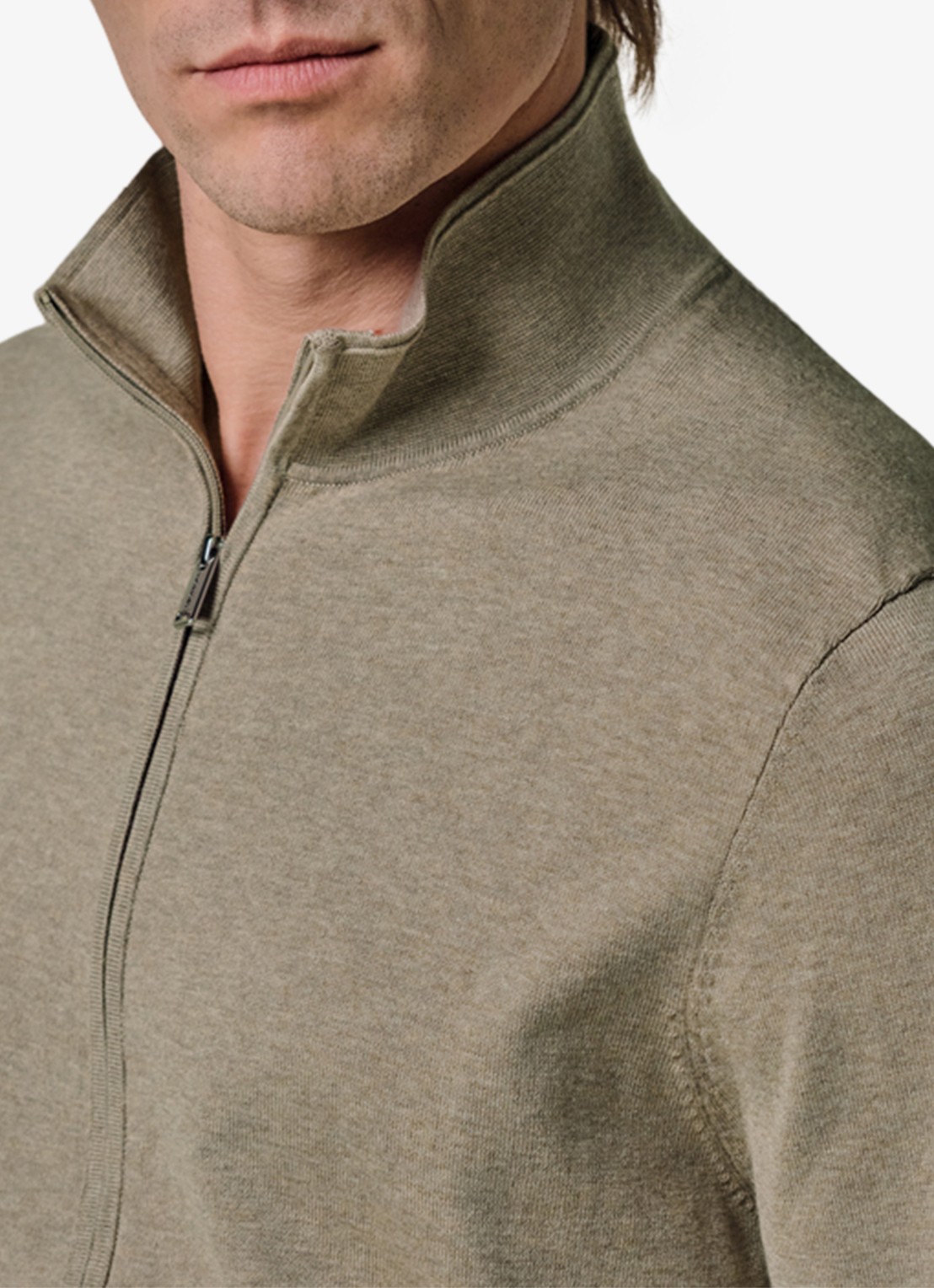 Profuomo Luxury fijngebreid vest  - detail 4 beige