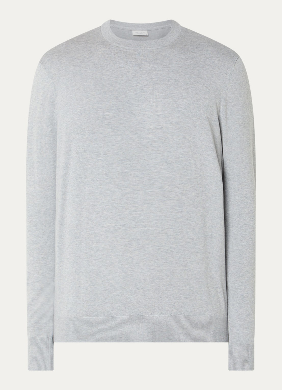 Profuomo Luxury fijngebreide pullover  - voorkant lichtgrijs