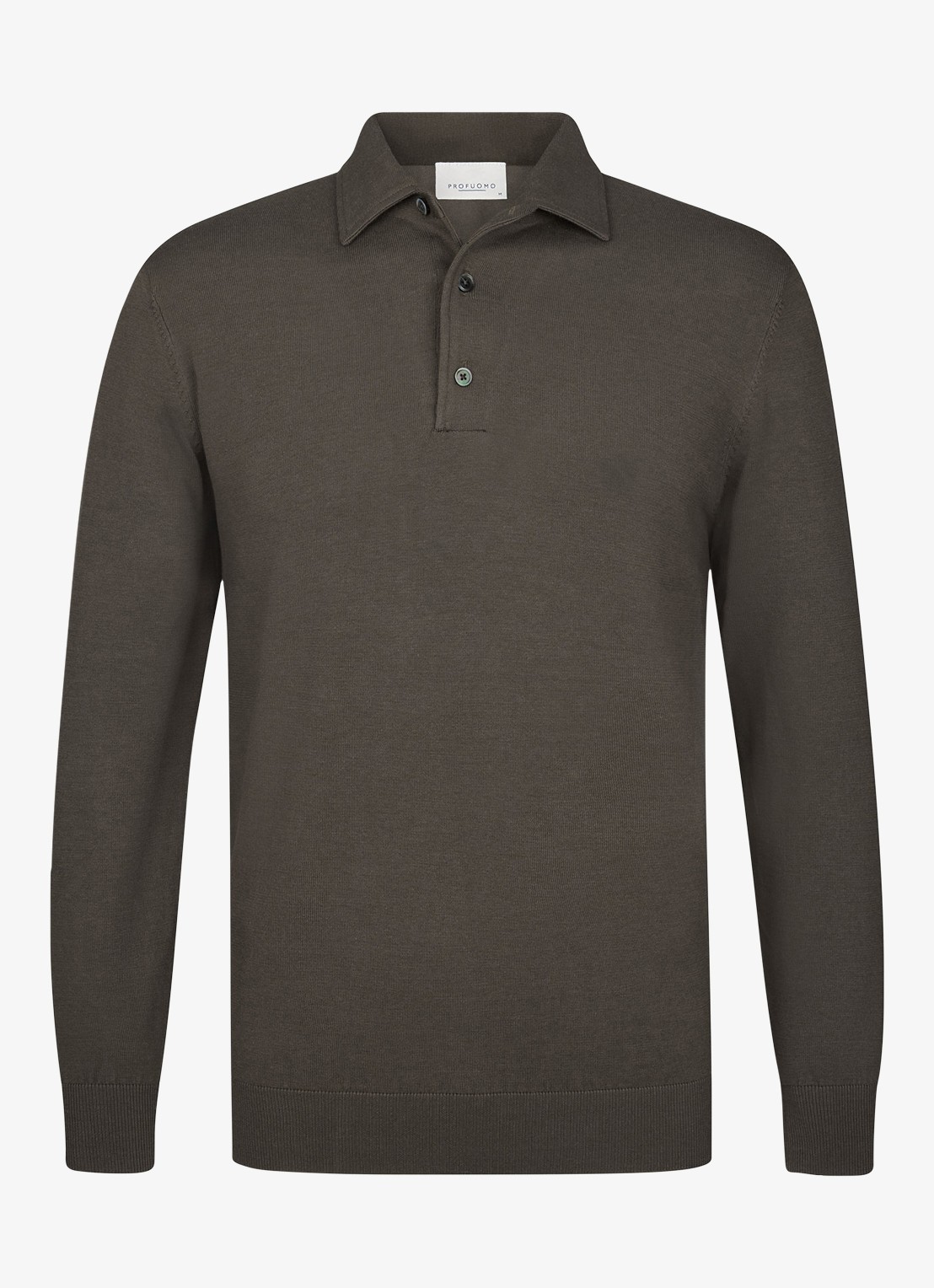 Profuomo Luxury regular fit polo - voorkant 4 bruin