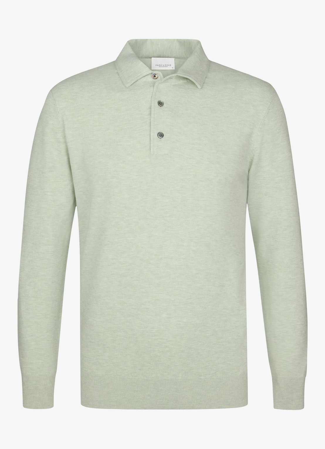 Profuomo Luxury regular fit polo - voorkant 2 lichtgroen