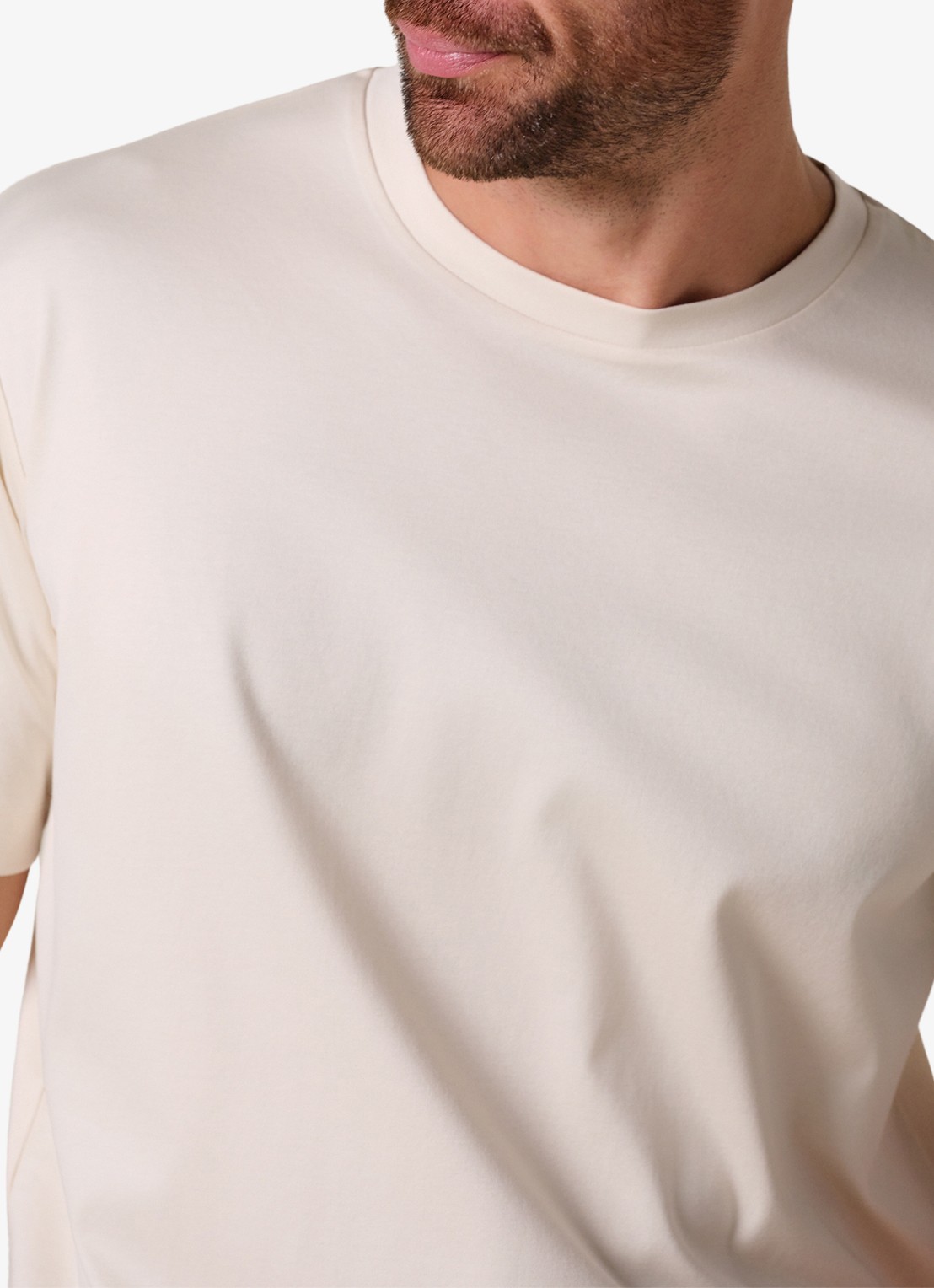 Profuomo Luxury T-shirt met stretch - detail 4 wit
