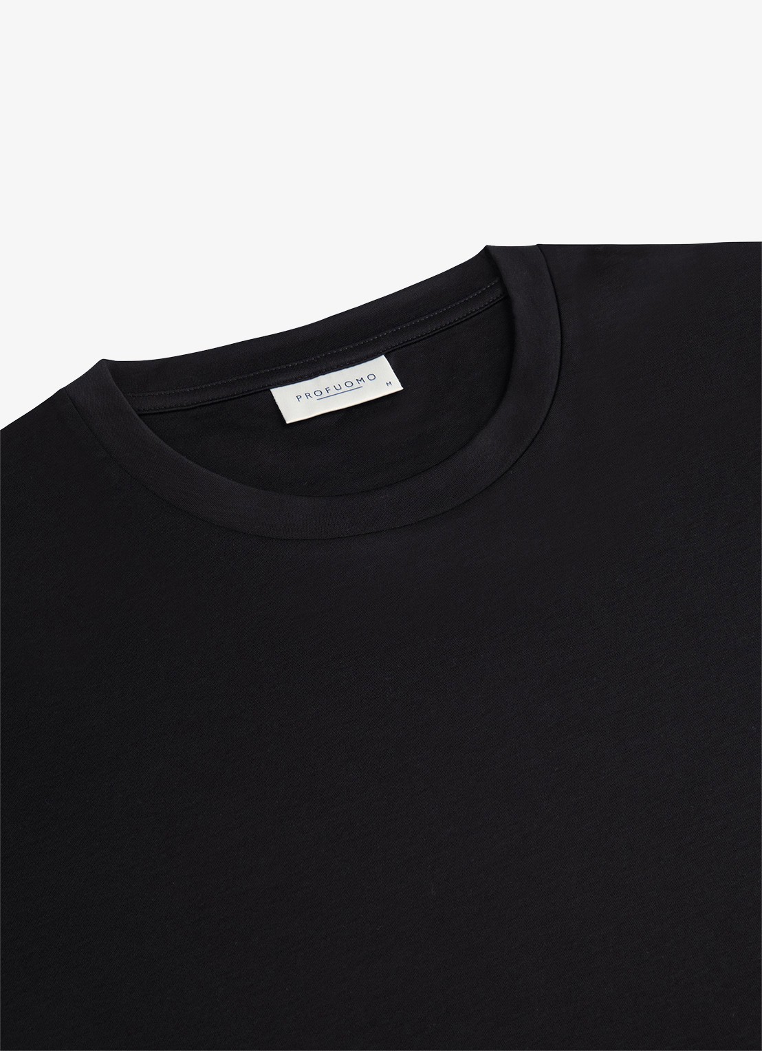 Profuomo Luxury T-shirt met stretch - detail 5 zwart