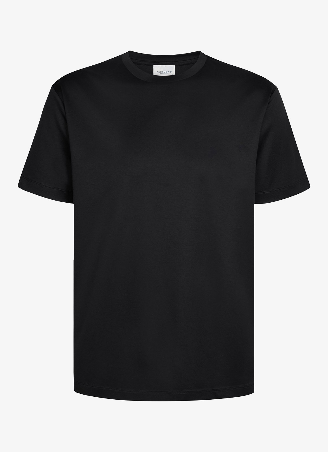 Profuomo Luxury T-shirt met stretch - voorkant zwart