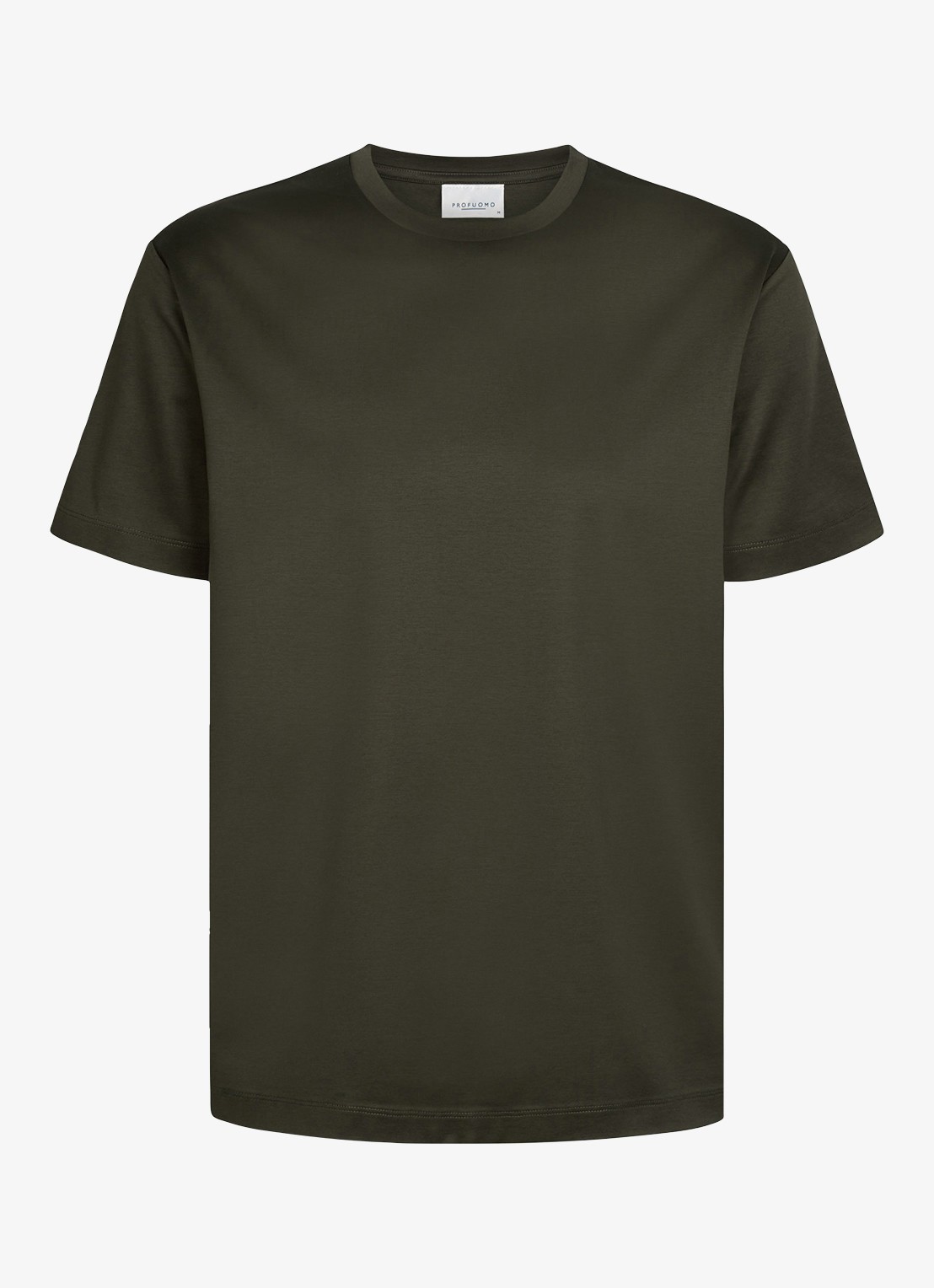 Profuomo Luxury T-shirt met stretch - voorkant donkergroen