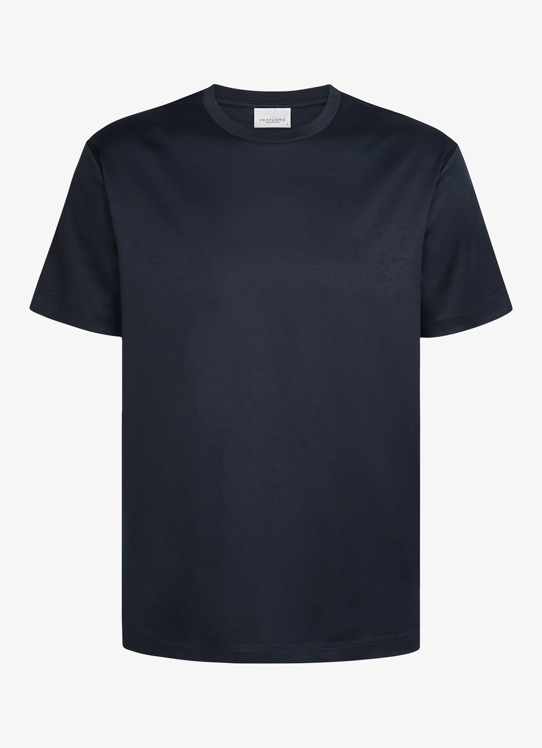 Profuomo Luxury T-shirt met stretch - voorkant donkerblauw