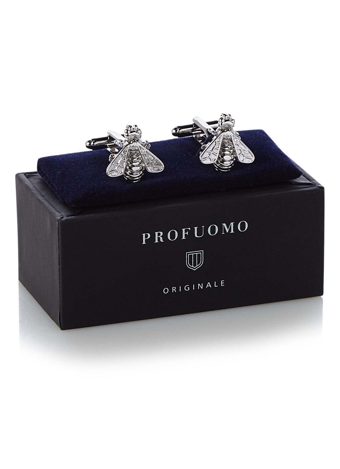 Profuomo Manchetknopen met bij - detail 2 zilver