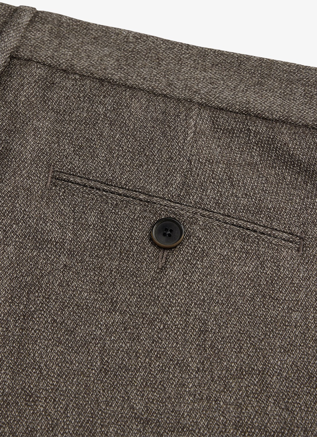 Profuomo Mouline slim fit chino in wolblend - detail 4 antraciet