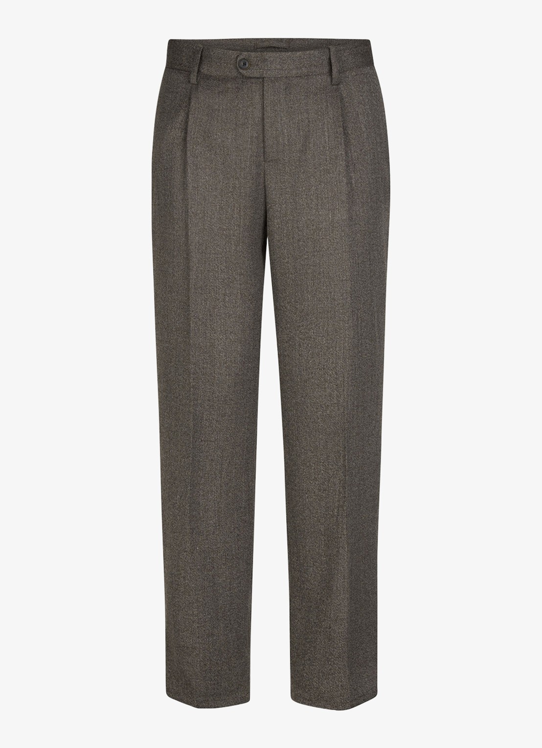 Profuomo Mouline slim fit chino in wolblend - voorkant antraciet