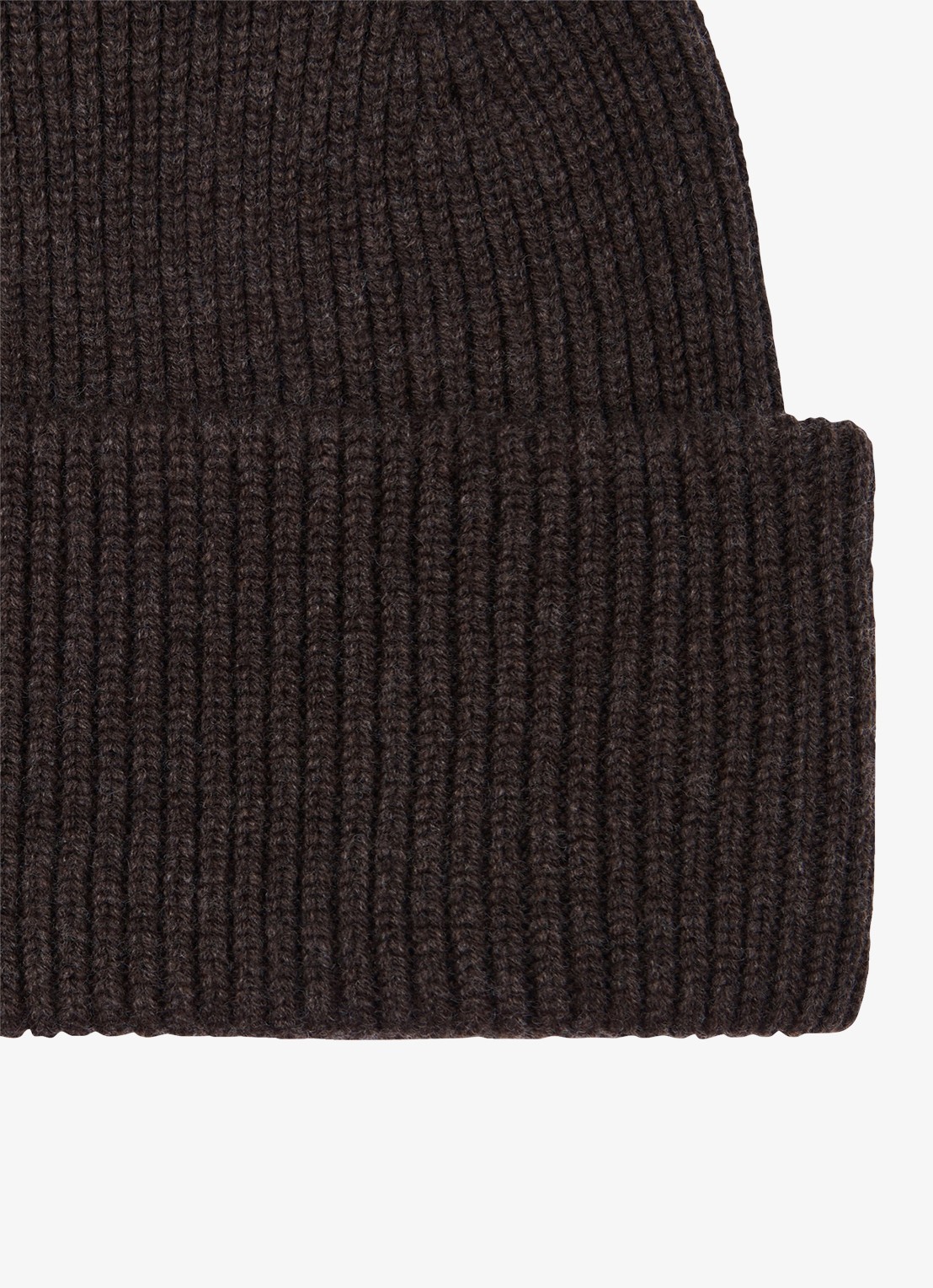 Profuomo Muts in wolblend - detail 2 donkerbruin