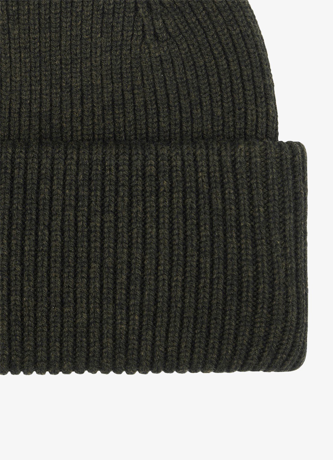Profuomo Muts in wolblend - detail donkergroen