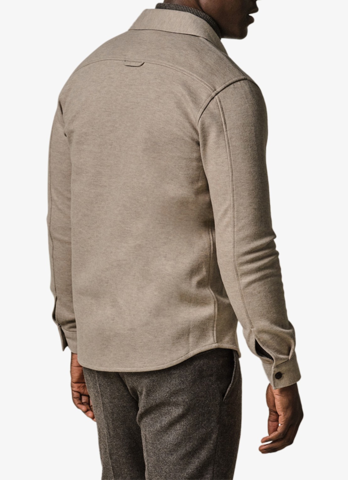 Profuomo Overshirt met borstzakken - achterkant beige