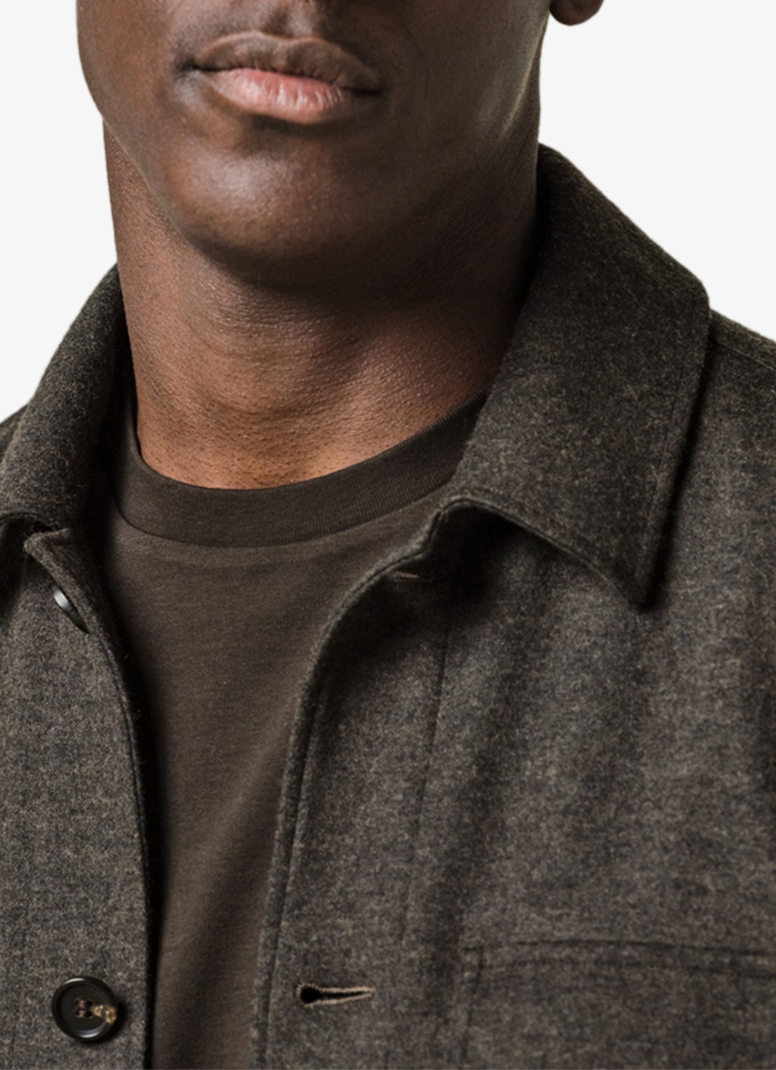 Profuomo Overshirt met borstzakken - detail 6 bruin