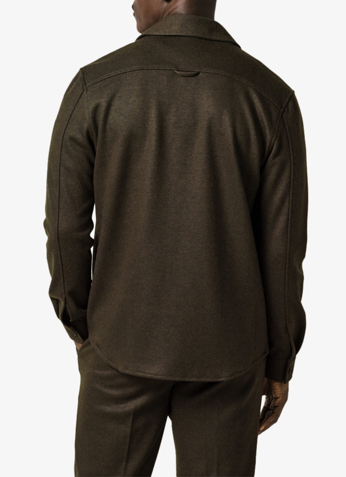 Profuomo Overshirt met borstzakken - achterkant 3 donkergroen