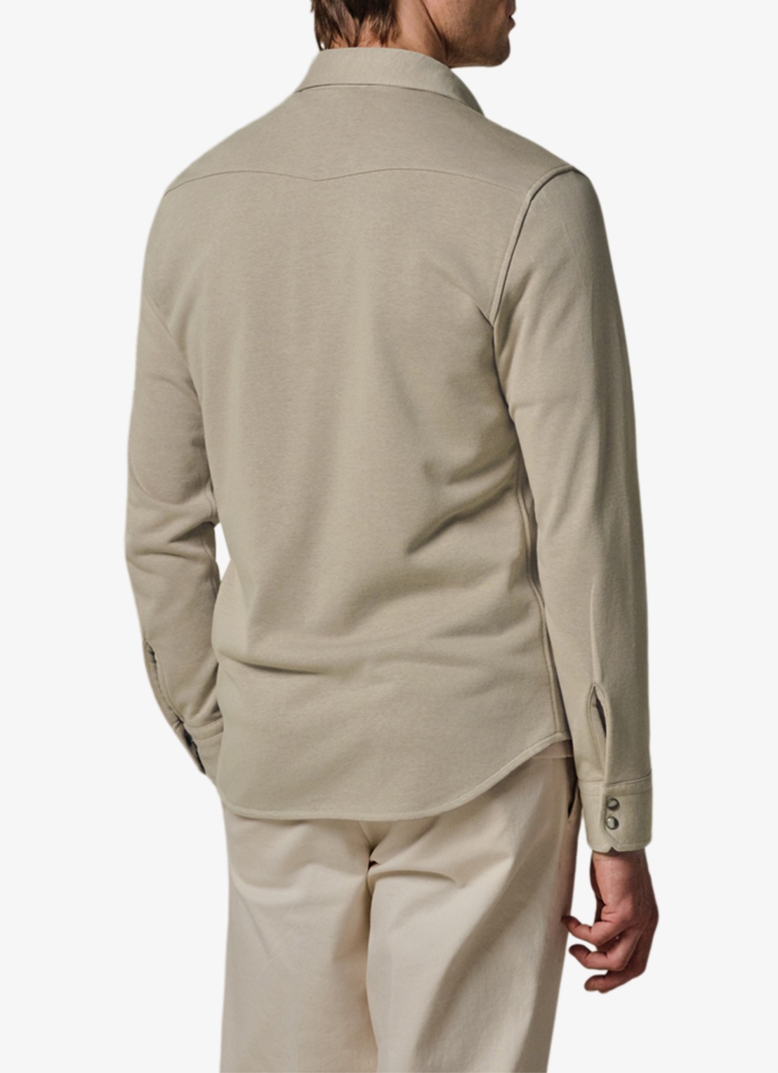 Profuomo Overshirt met borstzakken - achterkant beige