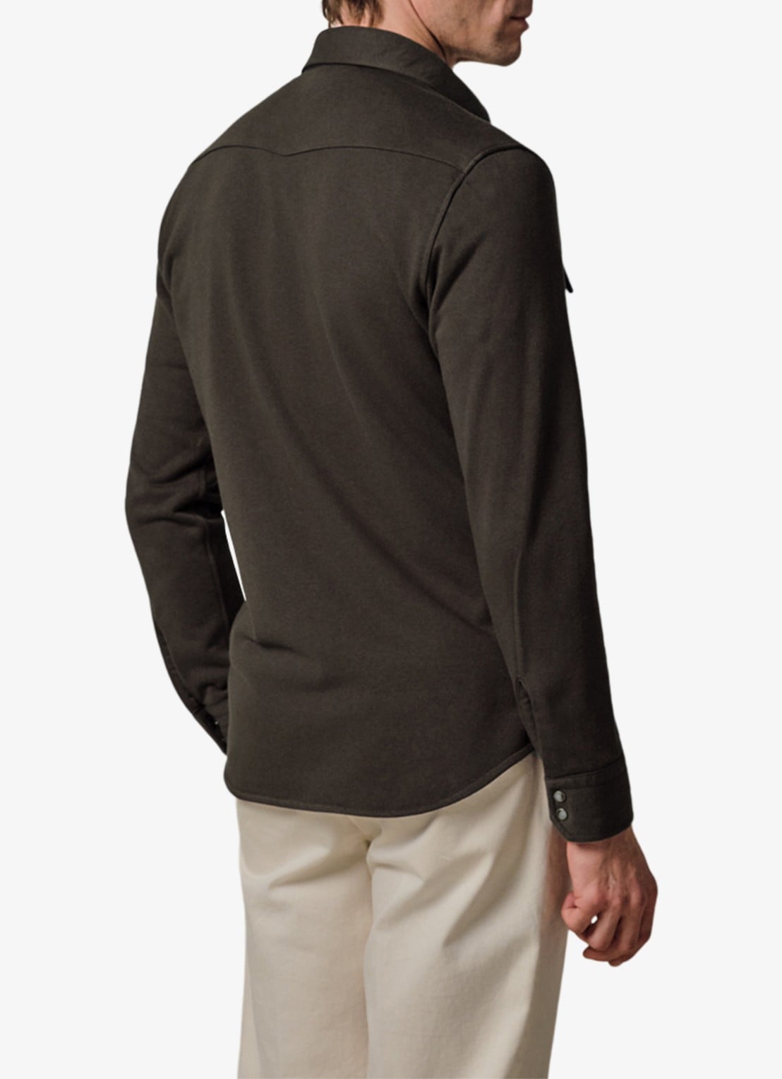 Profuomo Overshirt met borstzakken - achterkant bruin