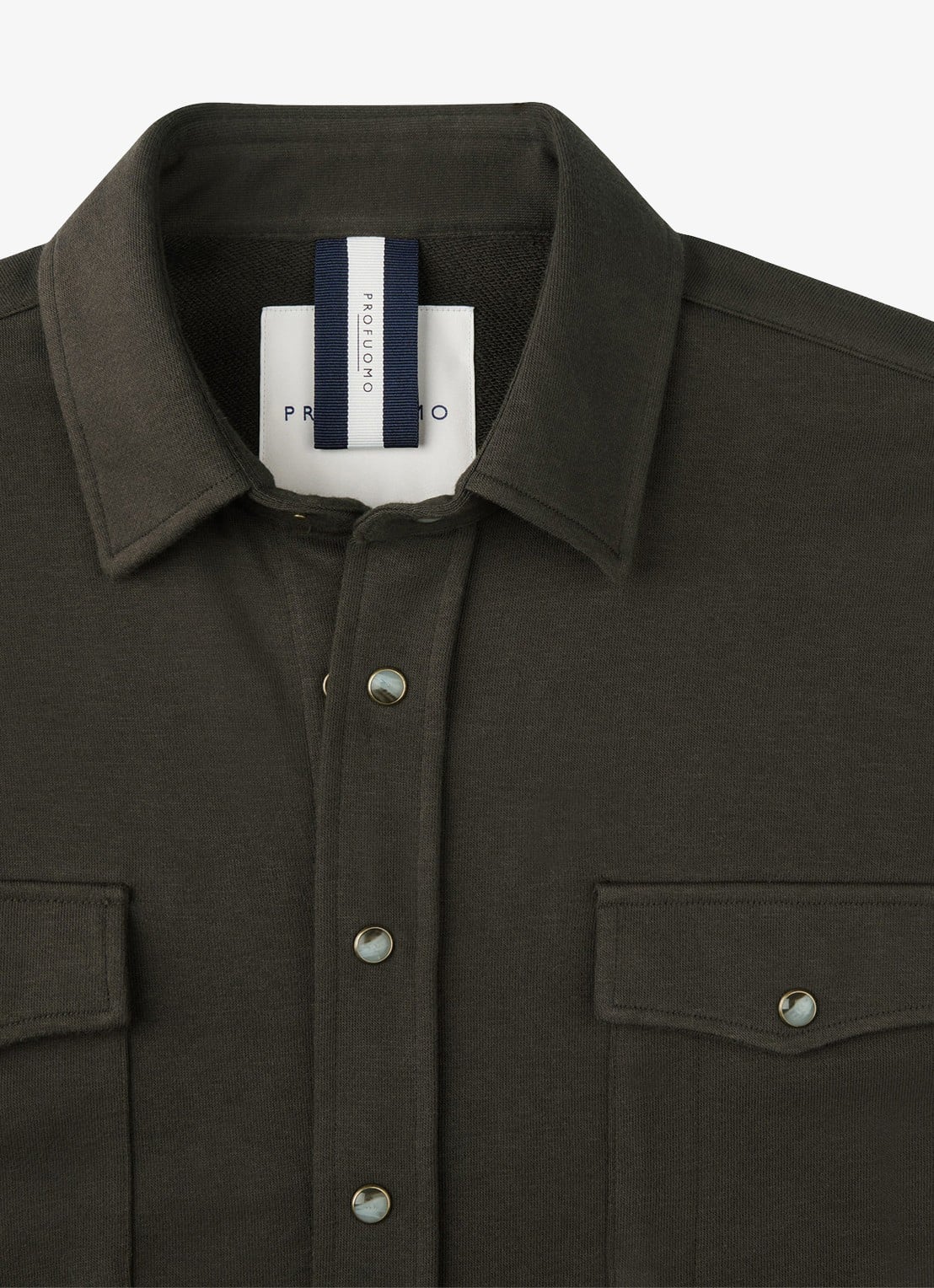 Profuomo Overshirt met borstzakken - detail 6 bruin
