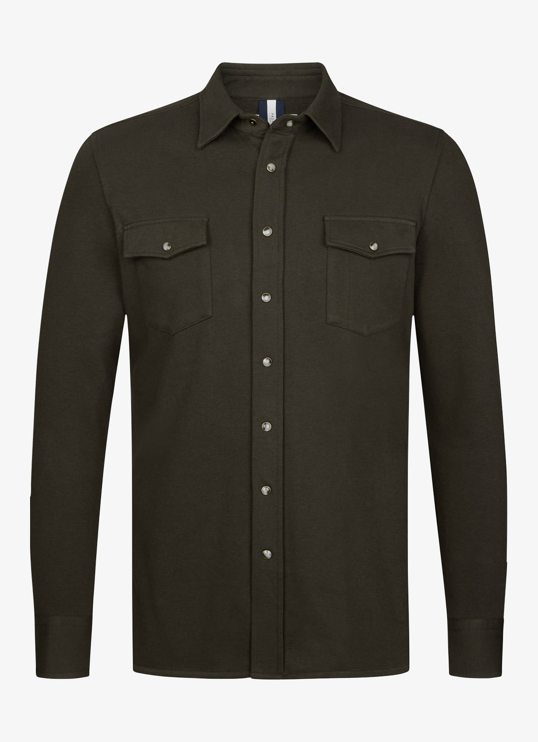 Profuomo Overshirt met borstzakken - voorkant 2 bruin