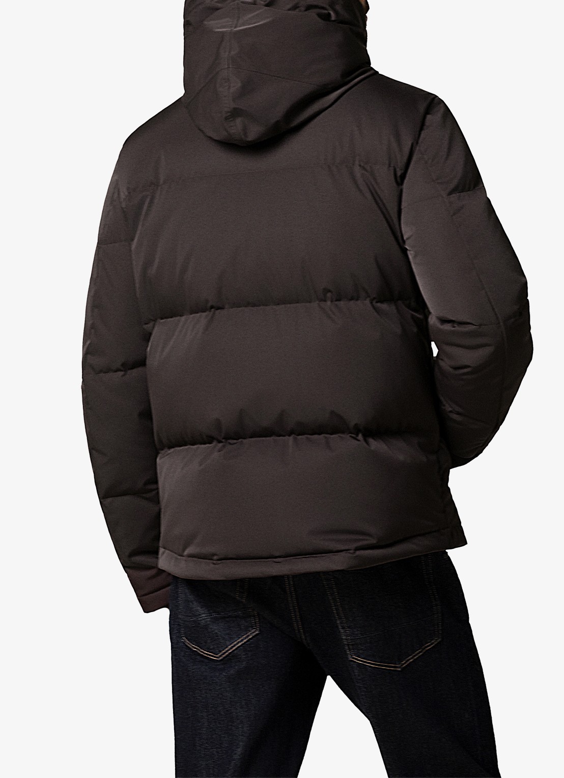 Profuomo Parka met capuchon - achterkant 4 donkerbruin