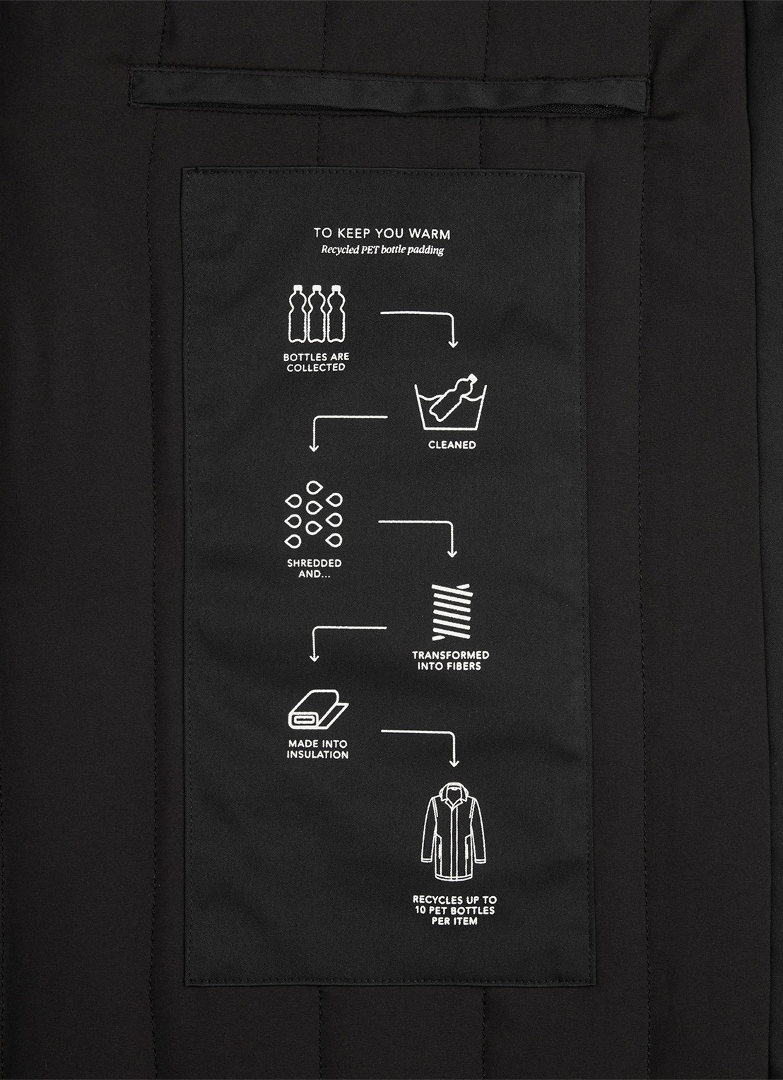 Profuomo Parka met capuchon - detail 5 zwart