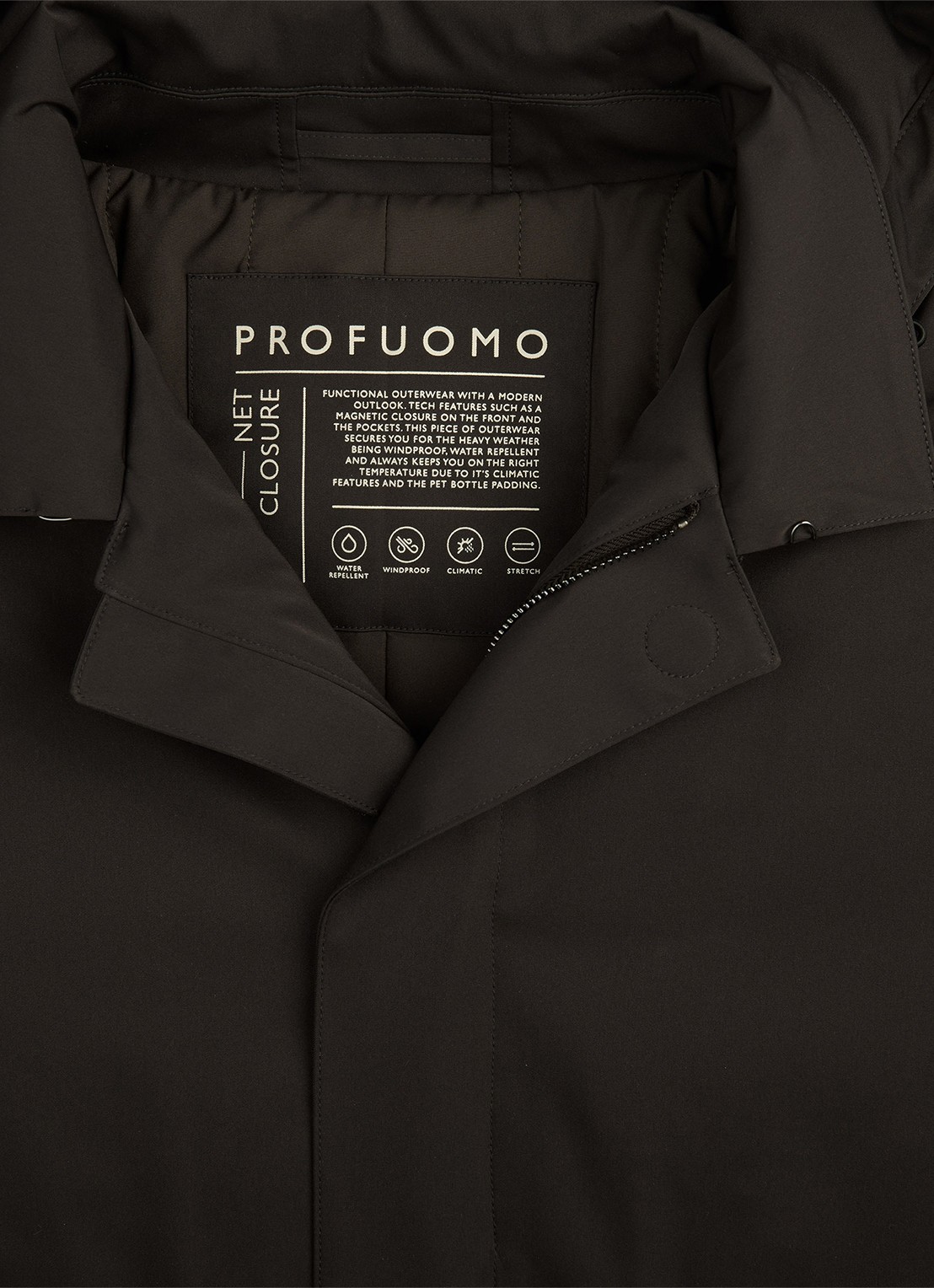 Profuomo Parka met capuchon - detail 5 donkerbruin