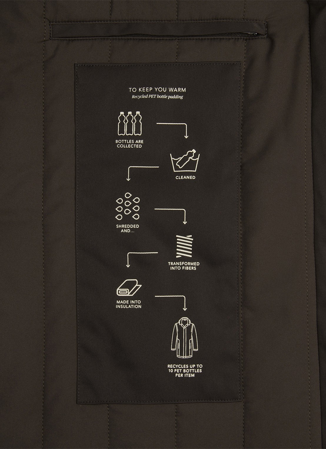 Profuomo Parka met capuchon - detail 6 donkerbruin