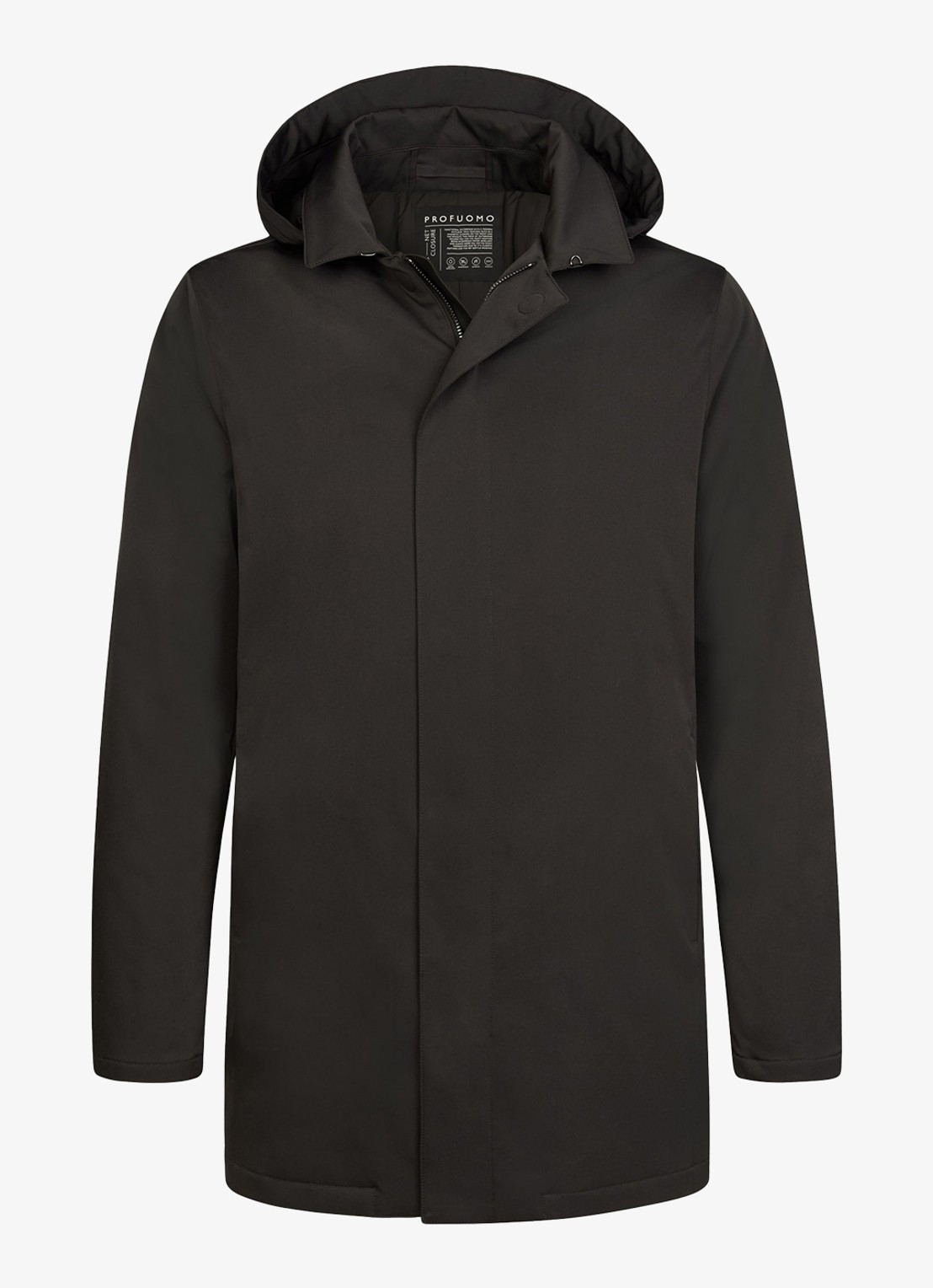 Profuomo Parka met capuchon - voorkant donkerbruin