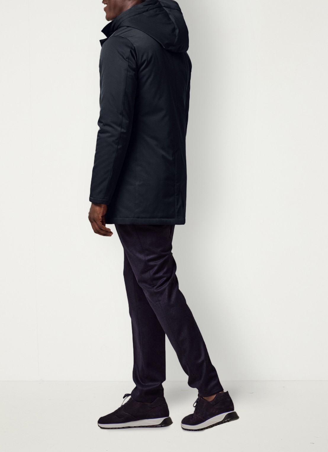 Profuomo Parka met capuchon - achterkant 7 donkerblauw
