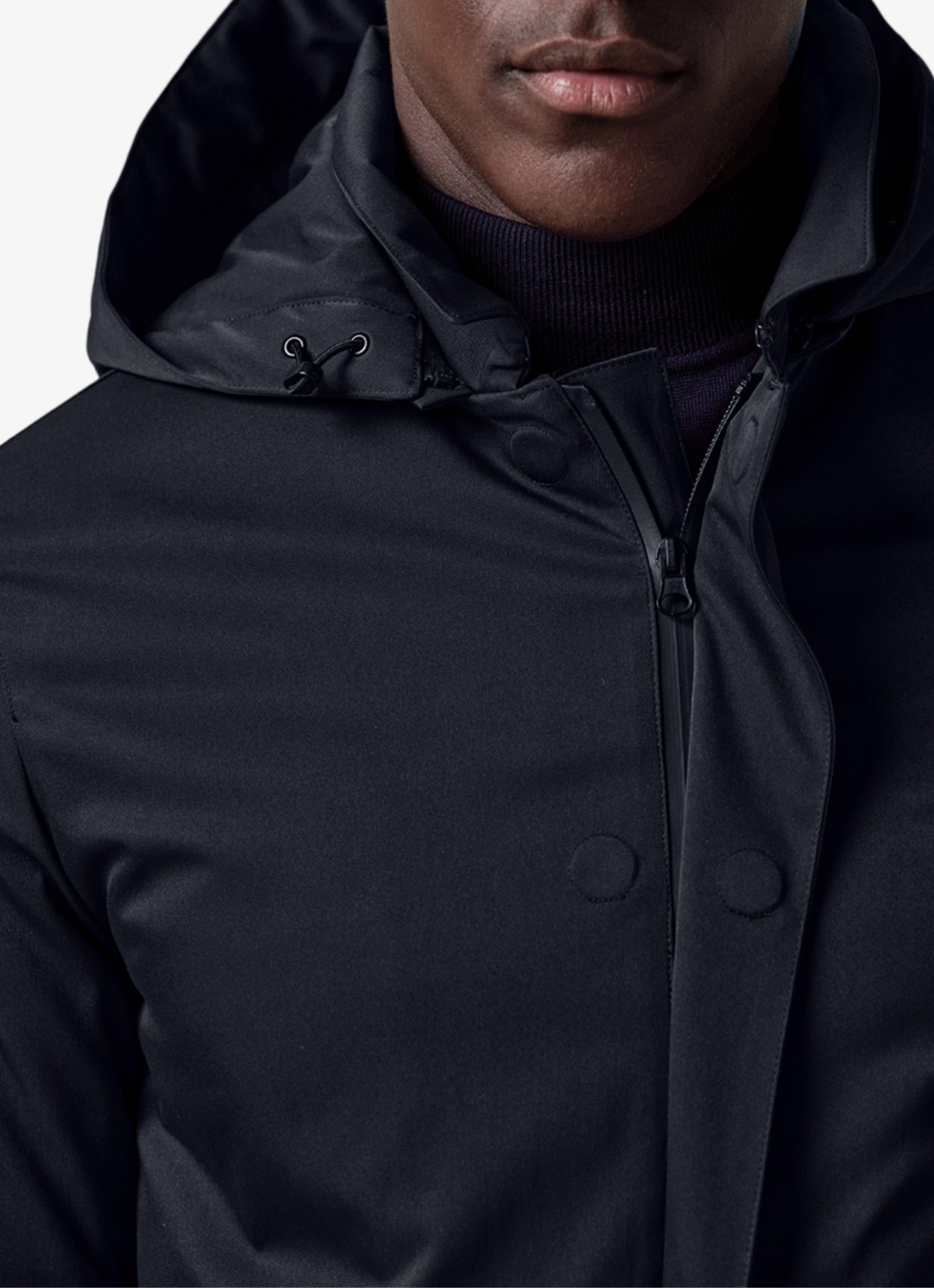 Profuomo Parka met capuchon - detail 6 donkerblauw