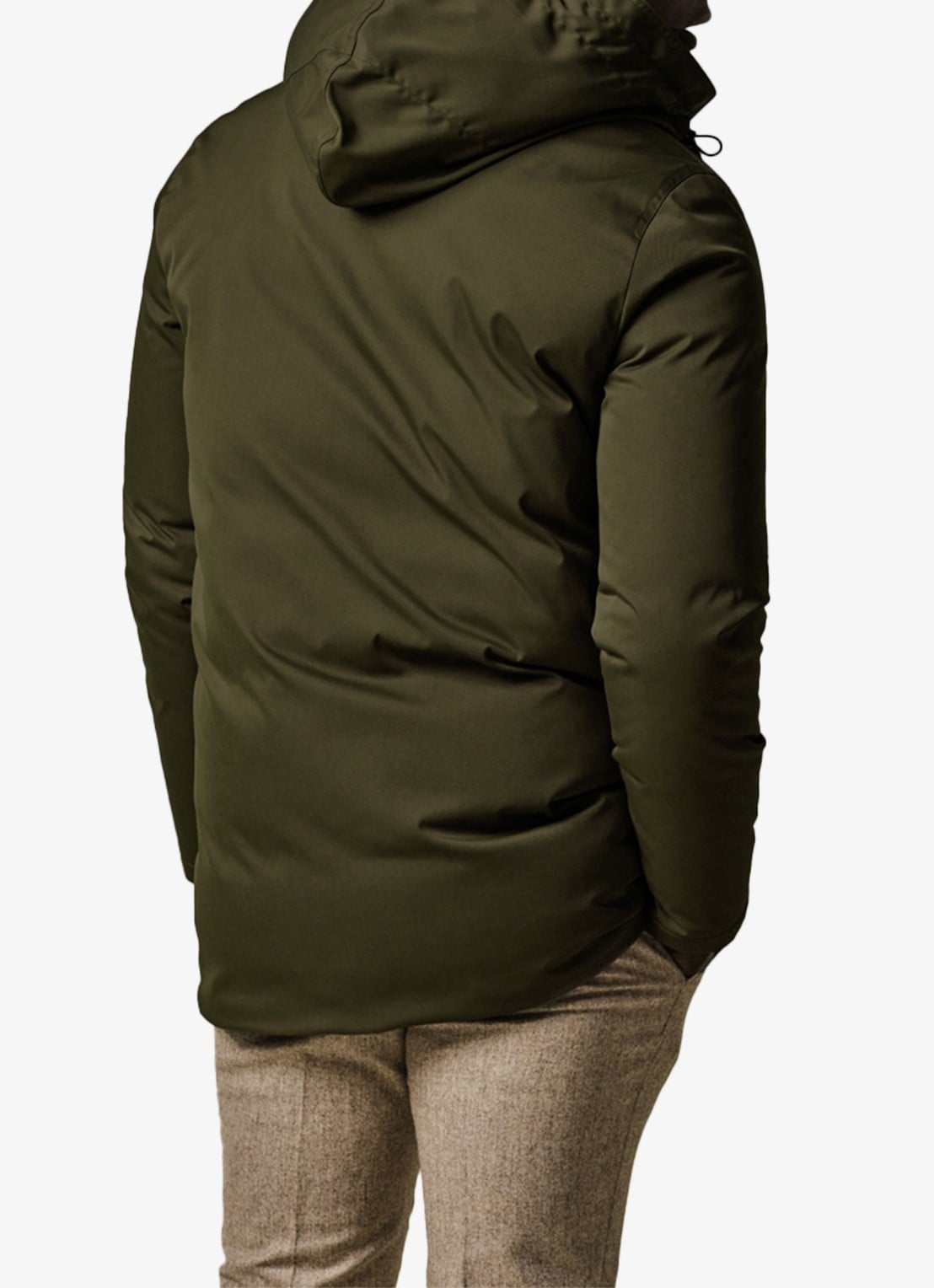 Profuomo Parka met klepzakken - achterkant 3 groen