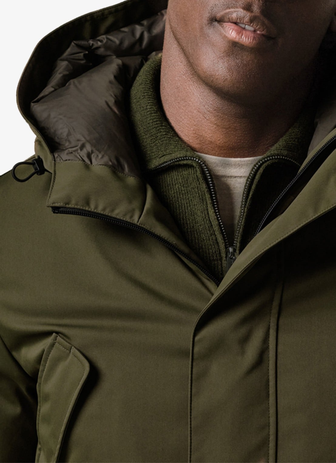 Profuomo Parka met klepzakken - detail 5 groen