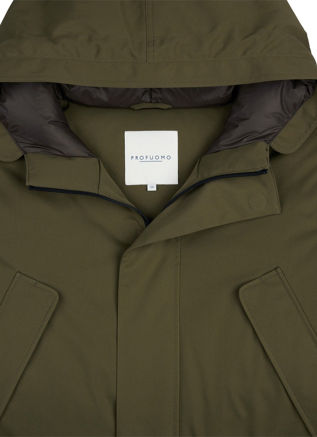 Profuomo Parka met klepzakken - detail 6 groen